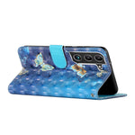 Custodia per telefono in pelle PU con vibrazione orizzontale modello 3D, For Samsung Galaxy S22 5G, For Samsung Galaxy S22+ 5G