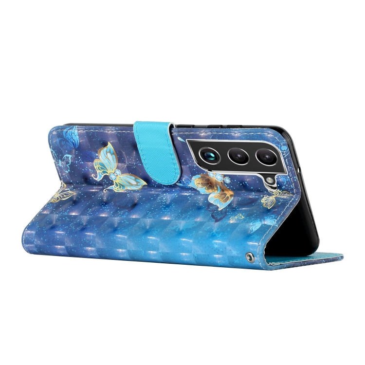 Custodia per telefono in pelle PU con vibrazione orizzontale modello 3D, For Samsung Galaxy S22 5G, For Samsung Galaxy S22+ 5G