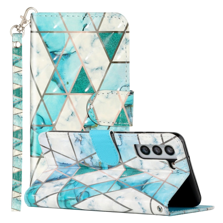 Custodia per telefono in pelle PU con vibrazione orizzontale modello 3D, For Samsung Galaxy S22 5G, For Samsung Galaxy S22+ 5G