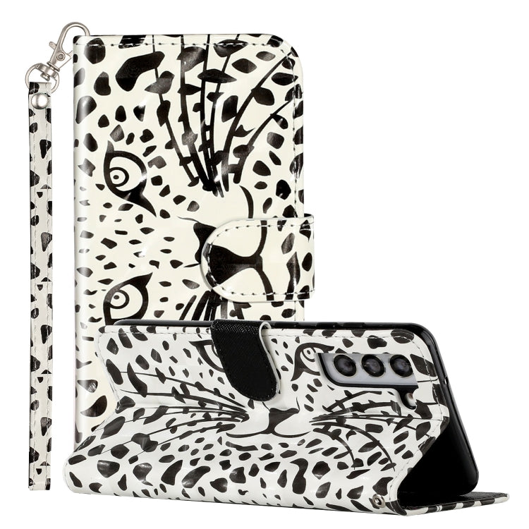 Custodia per telefono in pelle PU con vibrazione orizzontale modello 3D, For Samsung Galaxy S22 5G, For Samsung Galaxy S22+ 5G