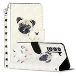 Custodia per telefono in pelle PU con vibrazione orizzontale modello 3D, For Samsung Galaxy S22 5G, For Samsung Galaxy S22+ 5G