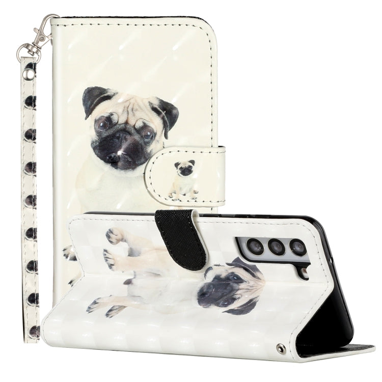 Custodia per telefono in pelle PU con vibrazione orizzontale modello 3D, For Samsung Galaxy S22 5G, For Samsung Galaxy S22+ 5G