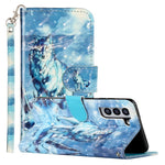Custodia per telefono in pelle PU con vibrazione orizzontale modello 3D, For Samsung Galaxy S22 5G, For Samsung Galaxy S22+ 5G