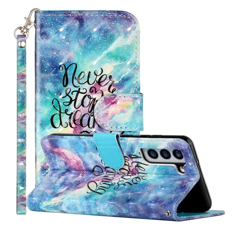 Custodia per telefono in pelle PU con vibrazione orizzontale modello 3D, For Samsung Galaxy S22 5G, For Samsung Galaxy S22+ 5G