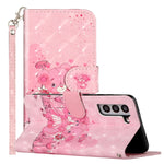 Custodia per telefono in pelle PU con vibrazione orizzontale modello 3D, For Samsung Galaxy S22 5G, For Samsung Galaxy S22+ 5G