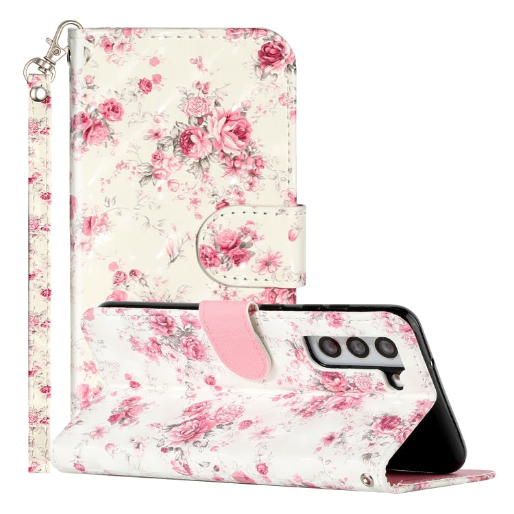 Custodia per telefono in pelle PU con vibrazione orizzontale modello 3D, For Samsung Galaxy S22 5G, For Samsung Galaxy S22+ 5G