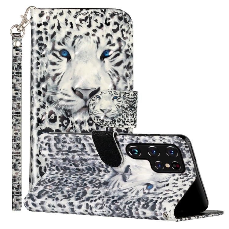 Custodia per telefono in pelle PU con vibrazione orizzontale modello 3D, For Samsung Galaxy S22 Ultra 5G