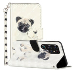 Custodia per telefono in pelle PU con vibrazione orizzontale modello 3D, For Samsung Galaxy S22 Ultra 5G