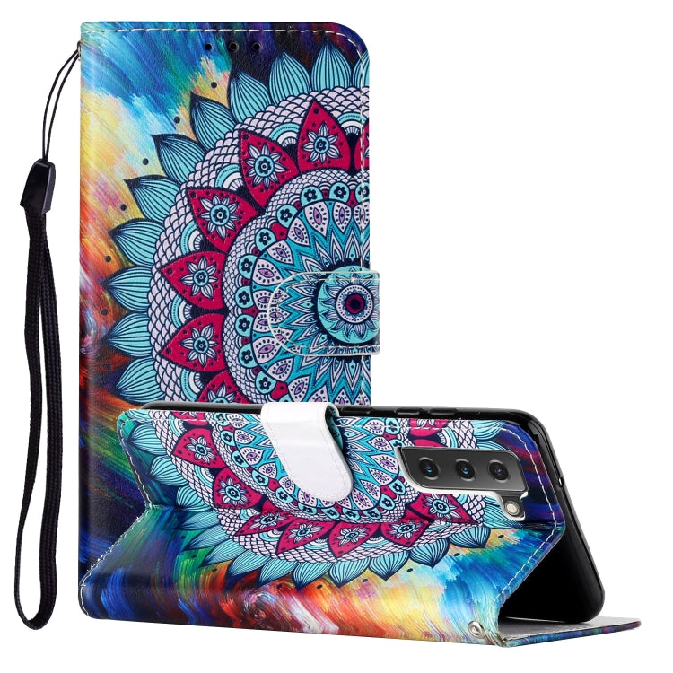 Custodia per telefono in pelle PU con motivo in rilievo a olio, For Samsung Galaxy S22 5G, For Samsung Galaxy S22+ 5G