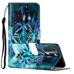 Custodia per telefono in pelle PU con motivo in rilievo a olio, For Samsung Galaxy S22 5G, For Samsung Galaxy S22+ 5G