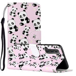 Custodia per telefono in pelle PU con motivo in rilievo a olio, For Samsung Galaxy S22 5G, For Samsung Galaxy S22+ 5G