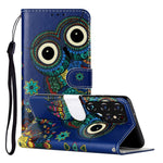 Custodia per telefono in pelle PU con motivo in rilievo a olio, For Samsung Galaxy S22 Ultra 5G