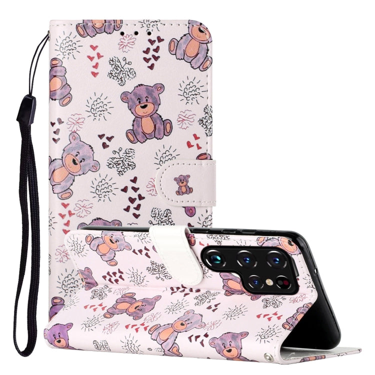 Custodia per telefono in pelle PU con motivo in rilievo a olio, For Samsung Galaxy S22 Ultra 5G