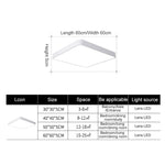 Plafoniera Quadrata LED Macaron, Luce 3 Colori, 30cm, 40cm, 50cm
