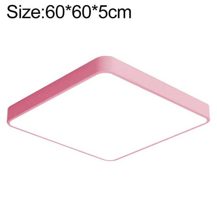 Plafoniera Quadrata LED Macaron, Luce 3 Colori, 60cm