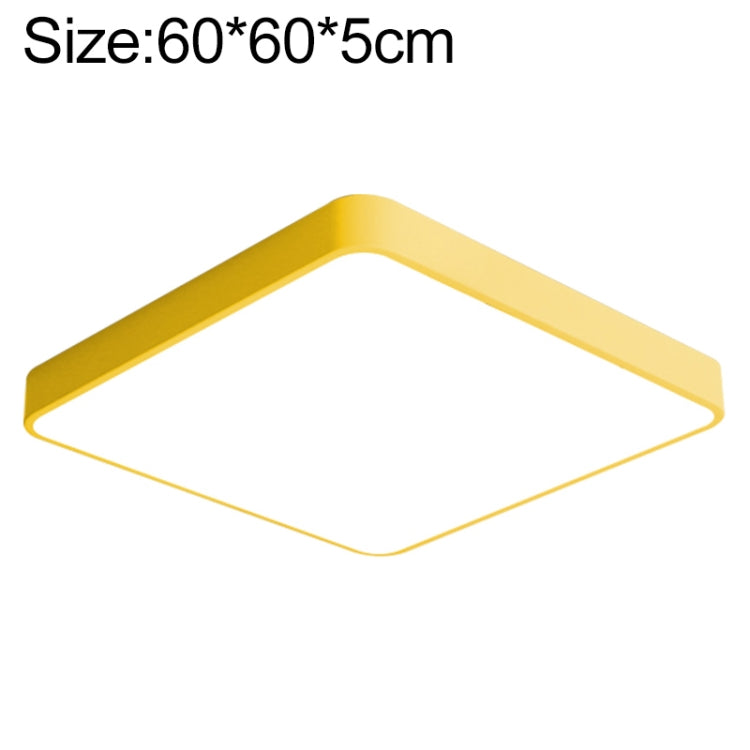 Plafoniera Quadrata LED Macaron, Luce 3 Colori, 60cm