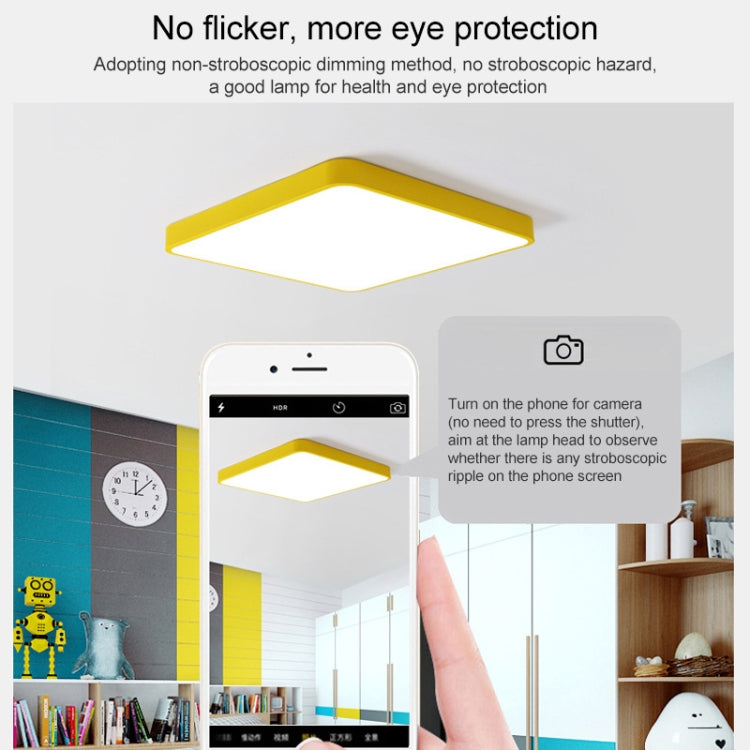 Plafoniera Quadrata LED Macaron, Luce 3 Colori, 60cm