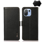 KHAZNEH Custodia per telefono RFID in vera pelle Litchi magnetica laterale, For Xiaomi Mi 11 Lite 5G / Mi 11 Lite, For Xiaomi Mi 11, For Xiaomi Mi 11T / Mi 11T Pro, For Xiaomi Redmi Note 10 5G, For Xiaomi Redmi Note 10 Pro                              ...
