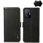 KHAZNEH Custodia per telefono RFID in vera pelle Litchi magnetica laterale, For Xiaomi Mi 11 Lite 5G / Mi 11 Lite, For Xiaomi Mi 11, For Xiaomi Mi 11T / Mi 11T Pro, For Xiaomi Redmi Note 10 5G, For Xiaomi Redmi Note 10 Pro                              ...
