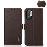 KHAZNEH Custodia per telefono RFID in vera pelle Litchi magnetica laterale, For Xiaomi Mi 11 Lite 5G / Mi 11 Lite, For Xiaomi Mi 11, For Xiaomi Mi 11T / Mi 11T Pro, For Xiaomi Redmi Note 10 5G, For Xiaomi Redmi Note 10 Pro                              ...