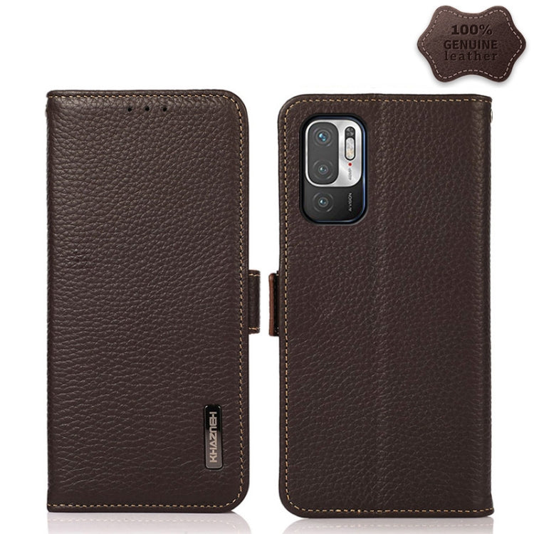 KHAZNEH Custodia per telefono RFID in vera pelle Litchi magnetica laterale, For Xiaomi Mi 11 Lite 5G / Mi 11 Lite, For Xiaomi Mi 11, For Xiaomi Mi 11T / Mi 11T Pro, For Xiaomi Redmi Note 10 5G, For Xiaomi Redmi Note 10 Pro                              ...