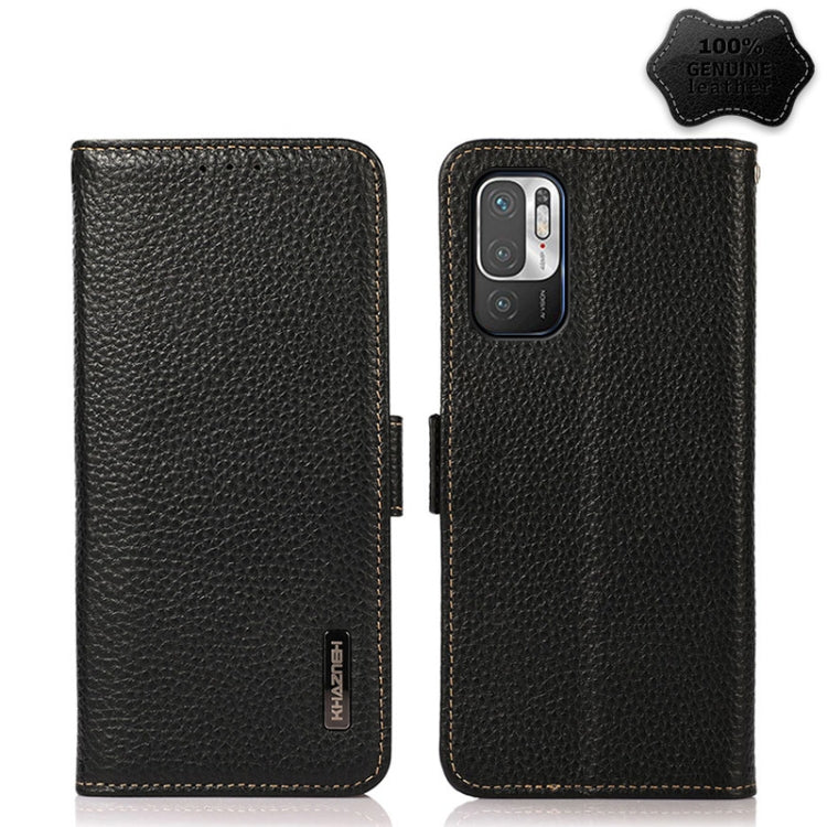 KHAZNEH Custodia per telefono RFID in vera pelle Litchi magnetica laterale, For Xiaomi Mi 11 Lite 5G / Mi 11 Lite, For Xiaomi Mi 11, For Xiaomi Mi 11T / Mi 11T Pro, For Xiaomi Redmi Note 10 5G, For Xiaomi Redmi Note 10 Pro                              ...