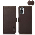 KHAZNEH Custodia per telefono RFID in vera pelle Litchi magnetica laterale, For Xiaomi Mi 11 Lite 5G / Mi 11 Lite, For Xiaomi Mi 11, For Xiaomi Mi 11T / Mi 11T Pro, For Xiaomi Redmi Note 10 5G, For Xiaomi Redmi Note 10 Pro                              ...