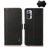 KHAZNEH Custodia per telefono RFID in vera pelle Litchi magnetica laterale, For Xiaomi Mi 11 Lite 5G / Mi 11 Lite, For Xiaomi Mi 11, For Xiaomi Mi 11T / Mi 11T Pro, For Xiaomi Redmi Note 10 5G, For Xiaomi Redmi Note 10 Pro                              ...