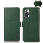 KHAZNEH Custodia per telefono RFID in vera pelle Litchi magnetica laterale, For Xiaomi Mi 11 Lite 5G / Mi 11 Lite, For Xiaomi Mi 11, For Xiaomi Mi 11T / Mi 11T Pro, For Xiaomi Redmi Note 10 5G, For Xiaomi Redmi Note 10 Pro                              ...