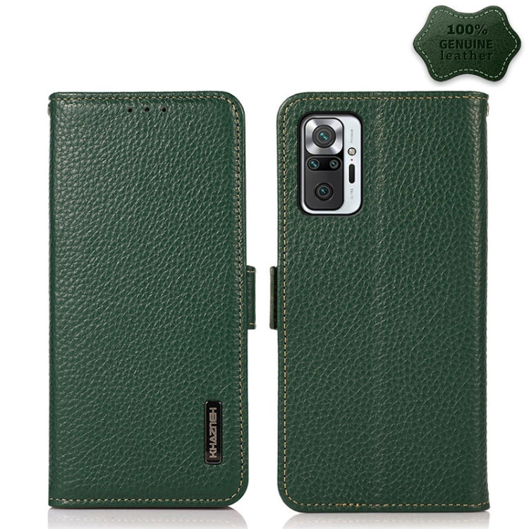 KHAZNEH Custodia per telefono RFID in vera pelle Litchi magnetica laterale, For Xiaomi Mi 11 Lite 5G / Mi 11 Lite, For Xiaomi Mi 11, For Xiaomi Mi 11T / Mi 11T Pro, For Xiaomi Redmi Note 10 5G, For Xiaomi Redmi Note 10 Pro                              ...