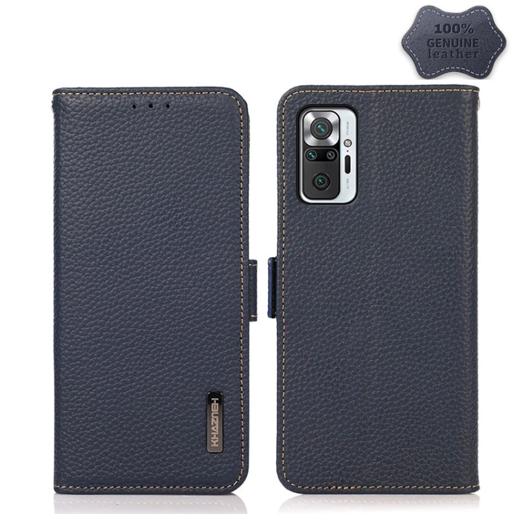 KHAZNEH Custodia per telefono RFID in vera pelle Litchi magnetica laterale, For Xiaomi Mi 11 Lite 5G / Mi 11 Lite, For Xiaomi Mi 11, For Xiaomi Mi 11T / Mi 11T Pro, For Xiaomi Redmi Note 10 5G, For Xiaomi Redmi Note 10 Pro                              ...