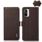 KHAZNEH Custodia per telefono RFID in vera pelle Litchi magnetica laterale, For Xiaomi Mi 11 Lite 5G / Mi 11 Lite, For Xiaomi Mi 11, For Xiaomi Mi 11T / Mi 11T Pro, For Xiaomi Redmi Note 10 5G, For Xiaomi Redmi Note 10 Pro                              ...