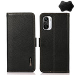 KHAZNEH Custodia per telefono RFID in vera pelle Litchi magnetica laterale, For Xiaomi Mi 11 Lite 5G / Mi 11 Lite, For Xiaomi Mi 11, For Xiaomi Mi 11T / Mi 11T Pro, For Xiaomi Redmi Note 10 5G, For Xiaomi Redmi Note 10 Pro                              ...