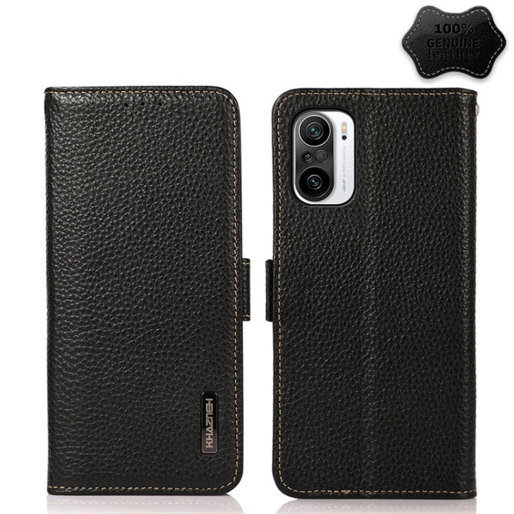 KHAZNEH Custodia per telefono RFID in vera pelle Litchi magnetica laterale, For Xiaomi Mi 11 Lite 5G / Mi 11 Lite, For Xiaomi Mi 11, For Xiaomi Mi 11T / Mi 11T Pro, For Xiaomi Redmi Note 10 5G, For Xiaomi Redmi Note 10 Pro                              ...