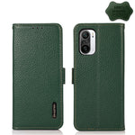 KHAZNEH Custodia per telefono RFID in vera pelle Litchi magnetica laterale, For Xiaomi Mi 11 Lite 5G / Mi 11 Lite, For Xiaomi Mi 11, For Xiaomi Mi 11T / Mi 11T Pro, For Xiaomi Redmi Note 10 5G, For Xiaomi Redmi Note 10 Pro                              ...
