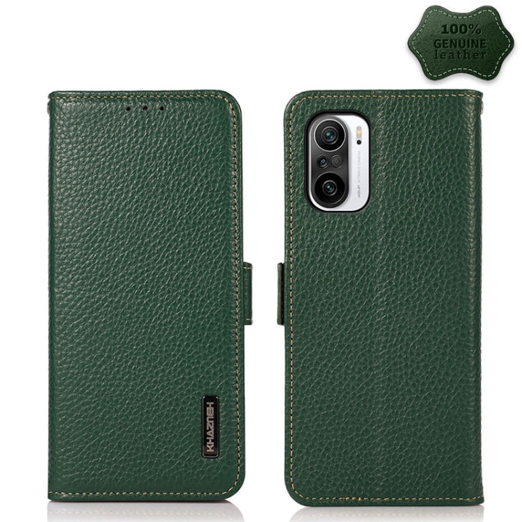 KHAZNEH Custodia per telefono RFID in vera pelle Litchi magnetica laterale, For Xiaomi Mi 11 Lite 5G / Mi 11 Lite, For Xiaomi Mi 11, For Xiaomi Mi 11T / Mi 11T Pro, For Xiaomi Redmi Note 10 5G, For Xiaomi Redmi Note 10 Pro                              ...