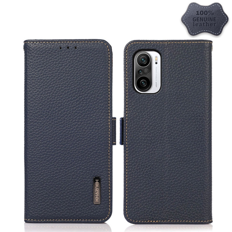 KHAZNEH Custodia per telefono RFID in vera pelle Litchi magnetica laterale, For Xiaomi Mi 11 Lite 5G / Mi 11 Lite, For Xiaomi Mi 11, For Xiaomi Mi 11T / Mi 11T Pro, For Xiaomi Redmi Note 10 5G, For Xiaomi Redmi Note 10 Pro                              ...