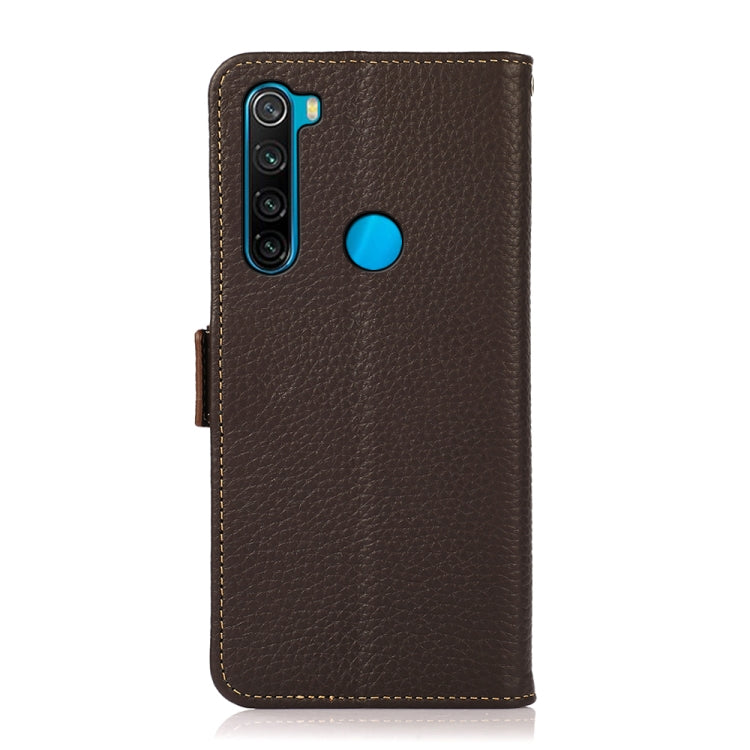 KHAZNEH Custodia per telefono RFID in vera pelle Litchi magnetica laterale, For Xiaomi Redmi Note 8 2021, For Xiaomi Redmi Note 10 4G, For Xiaomi Redmi Note 10 JP Version, For Xiaomi Redmi Note 11, For Xiaomi Redmi Note 11 Pro, For Xiaomi Civi 5G