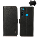 KHAZNEH Custodia per telefono RFID in vera pelle Litchi magnetica laterale, For Xiaomi Redmi Note 8 2021, For Xiaomi Redmi Note 10 4G, For Xiaomi Redmi Note 10 JP Version, For Xiaomi Redmi Note 11, For Xiaomi Redmi Note 11 Pro, For Xiaomi Civi 5G
