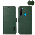 KHAZNEH Custodia per telefono RFID in vera pelle Litchi magnetica laterale, For Xiaomi Redmi Note 8 2021, For Xiaomi Redmi Note 10 4G, For Xiaomi Redmi Note 10 JP Version, For Xiaomi Redmi Note 11, For Xiaomi Redmi Note 11 Pro, For Xiaomi Civi 5G