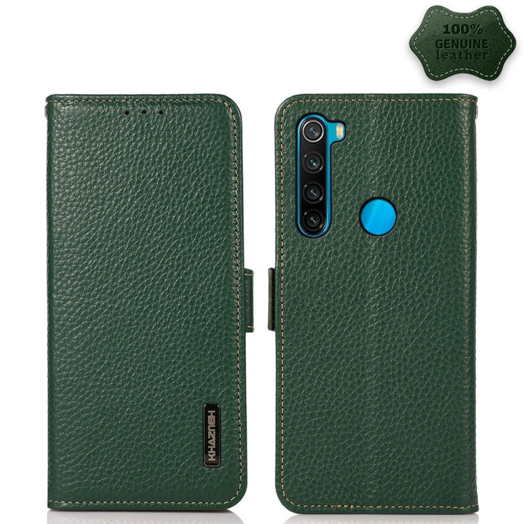 KHAZNEH Custodia per telefono RFID in vera pelle Litchi magnetica laterale, For Xiaomi Redmi Note 8 2021, For Xiaomi Redmi Note 10 4G, For Xiaomi Redmi Note 10 JP Version, For Xiaomi Redmi Note 11, For Xiaomi Redmi Note 11 Pro, For Xiaomi Civi 5G