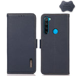 KHAZNEH Custodia per telefono RFID in vera pelle Litchi magnetica laterale, For Xiaomi Redmi Note 8 2021, For Xiaomi Redmi Note 10 4G, For Xiaomi Redmi Note 10 JP Version, For Xiaomi Redmi Note 11, For Xiaomi Redmi Note 11 Pro, For Xiaomi Civi 5G