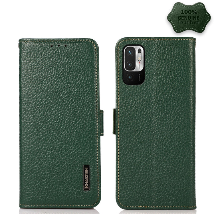 KHAZNEH Custodia per telefono RFID in vera pelle Litchi magnetica laterale, For Xiaomi Redmi Note 8 2021, For Xiaomi Redmi Note 10 4G, For Xiaomi Redmi Note 10 JP Version, For Xiaomi Redmi Note 11, For Xiaomi Redmi Note 11 Pro, For Xiaomi Civi 5G
