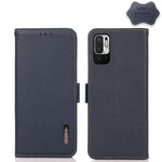 KHAZNEH Custodia per telefono RFID in vera pelle Litchi magnetica laterale, For Xiaomi Redmi Note 8 2021, For Xiaomi Redmi Note 10 4G, For Xiaomi Redmi Note 10 JP Version, For Xiaomi Redmi Note 11, For Xiaomi Redmi Note 11 Pro, For Xiaomi Civi 5G