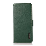 KHAZNEH Custodia per telefono RFID in vera pelle Litchi magnetica laterale, For Xiaomi Poco X3 GT
