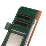 KHAZNEH Custodia per telefono RFID in vera pelle Litchi magnetica laterale, For Xiaomi Poco X3 GT