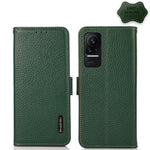 KHAZNEH Custodia per telefono RFID in vera pelle Litchi magnetica laterale, For Xiaomi Redmi Note 8 2021, For Xiaomi Redmi Note 10 4G, For Xiaomi Redmi Note 10 JP Version, For Xiaomi Redmi Note 11, For Xiaomi Redmi Note 11 Pro, For Xiaomi Civi 5G