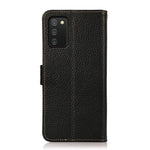 KHAZNEH Custodia per telefono RFID in vera pelle Litchi magnetica laterale, For Samsung Galaxy A02s EU Version, For Samsung Galaxy A02s Global Version, For Samsung Galaxy A03s 166mm Version, For Samsung Galaxy A12 5G, For Samsung Galaxy A22 4G         ...
