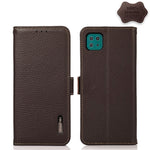 KHAZNEH Custodia per telefono RFID in vera pelle Litchi magnetica laterale, For Samsung Galaxy A22 5G, For Samsung Galaxy A32 4G, For Samsung Galaxy A32 5G, For Samsung Galaxy A42 5G, For Samsung Galaxy A51 5G, For Samsung Galaxy A52 5G