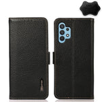 KHAZNEH Custodia per telefono RFID in vera pelle Litchi magnetica laterale, For Samsung Galaxy A22 5G, For Samsung Galaxy A32 4G, For Samsung Galaxy A32 5G, For Samsung Galaxy A42 5G, For Samsung Galaxy A51 5G, For Samsung Galaxy A52 5G